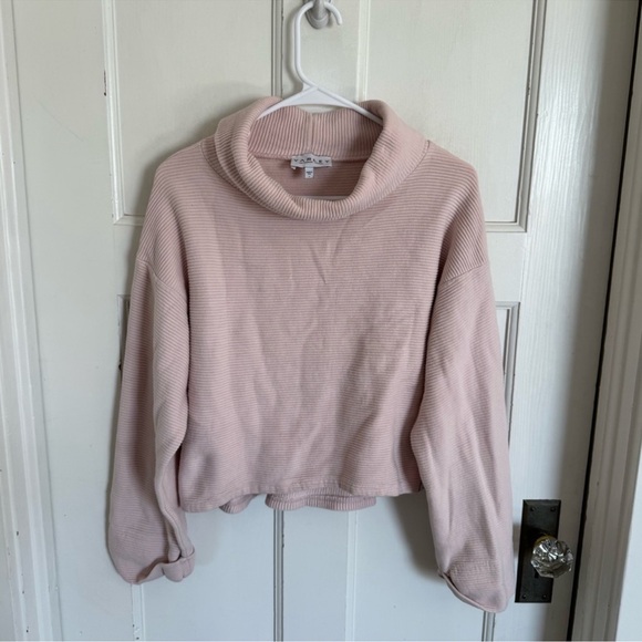 Varley Tops - Varley light pink cowl neck sweatshirt size small